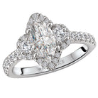 halo semi-mount diamond ring
