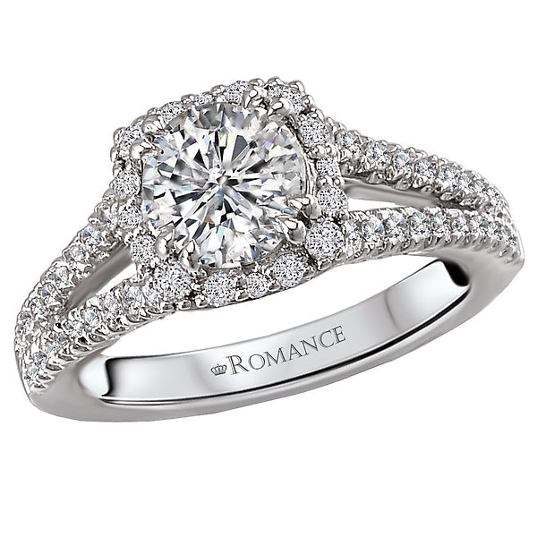 split shank semi-mount diamond ring