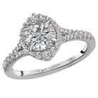halo semi-mount diamond ring