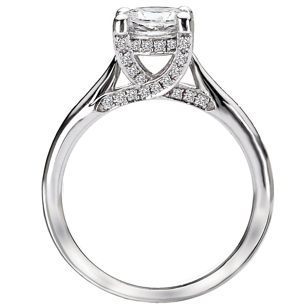 Round  Lab Grown Diamond  Solitaire Semi-Mount Diamond Ring