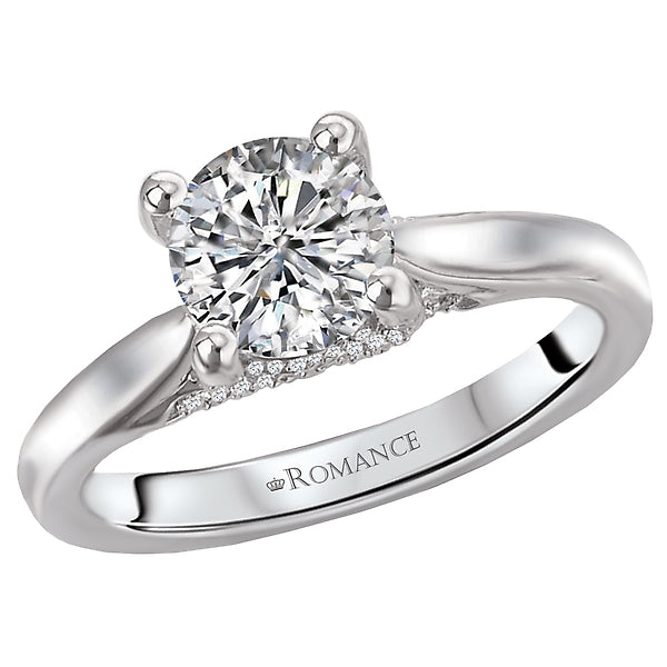Round  Lab Grown Diamond  Solitaire Semi-Mount Diamond Ring