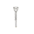 Round  Lab Grown Diamond  Peg Head Semi-Mount Diamond Ring