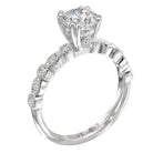Round  Lab Grown Diamond  Peg Head Semi-Mount Diamond Ring