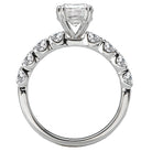 Round 8-Stone Semi-Mount Lab Grown Diamond Engagement Ring