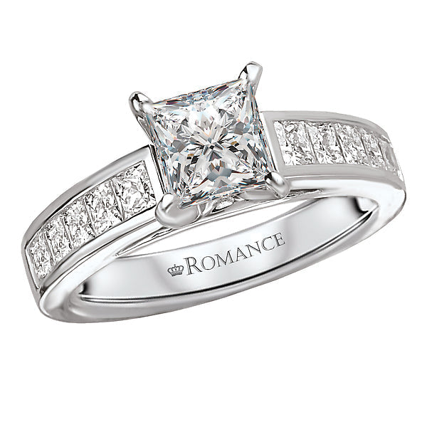 Princess Peg Head Semi-Mount Lab Grown Diamond Ring