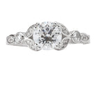 Round  Lab Grown Diamond  Peg Head Semi-Mount Diamond Ring