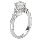 Round  Lab Grown Diamond  Peg Head Semi-Mount Diamond Ring