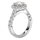 Round  Lab Grown Diamond  Halo Semi-Mount Diamond Ring