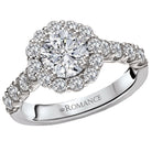 Round  Lab Grown Diamond  Halo Semi-Mount Diamond Ring