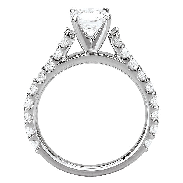 Round  Lab Grown Diamond  Classic Semi-Mount Diamond Ring
