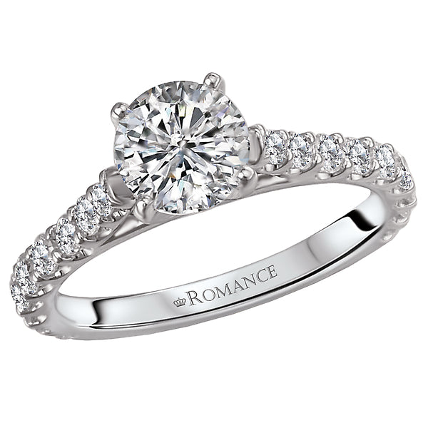 Round  Lab Grown Diamond  Classic Semi-Mount Diamond Ring