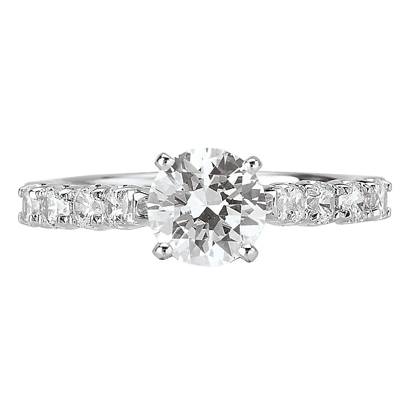 Round  Lab Grown Diamond  Classic Semi-Mount Diamond Ring