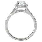 Oval  Lab Grown Diamond  Halo Semi-Mount Diamond Ring