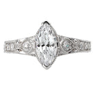 Marquise  Lab Grown Diamond  Vintage Semi-Mount Diamond Ring