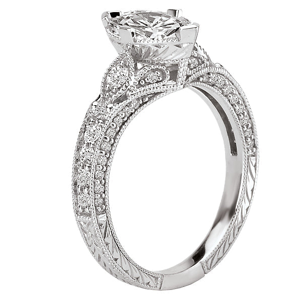 Marquise  Lab Grown Diamond  Vintage Semi-Mount Diamond Ring