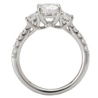 Round  Lab Grown Diamond  3 Stone Semi-Mount Diamond Ring