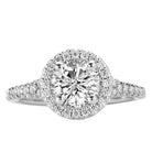 Round  Lab Grown Diamond  Halo Semi-Mount Diamond Ring