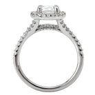 Round  Lab Grown Diamond  Halo Semi-Mount Diamond Ring
