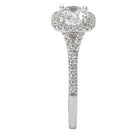 Round  Lab Grown Diamond  Halo Semi-Mount Diamond Ring