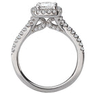 Round  Lab Grown Diamond  Halo Semi-Mount Diamond Ring