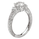 Round  Lab Grown Diamond  Vintage Semi-Mount Diamond Ring