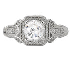 Round  Lab Grown Diamond  Vintage Semi-Mount Diamond Ring