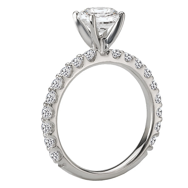 Round Peg Head Semi-Mount Lab Grown Diamond Ring