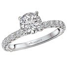 Round Peg Head Semi-Mount Lab Grown Diamond Ring
