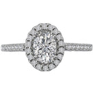 Oval  Lab Grown Diamond  Halo Semi-Mount Diamond Ring