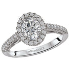 Oval  Lab Grown Diamond  Halo Semi-Mount Diamond Ring