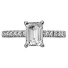 Emerald  Lab Grown Diamond  Classic Semi-Mount Diamond Ring