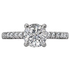 Round  Lab Grown Diamond  Diamond Semi-mount Engagement Ring