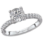 Round  Lab Grown Diamond  Diamond Semi-mount Engagement Ring