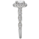 Round  Lab Grown Diamond  Halo Semi Mount Ring