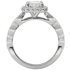 Round  Lab Grown Diamond  Halo Semi Mount Ring