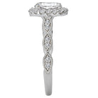 Oval  Lab Grown Diamond  Halo Semi Mount Ring