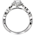 Oval  Lab Grown Diamond  Halo Semi Mount Ring
