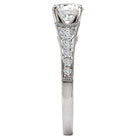 Round  Lab Grown Diamond  Peg Head Semi-Mount Diamond Ring