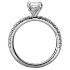Oval  Lab Grown Diamond  Peg Head Semi-Mount Diamond Ring