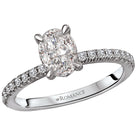 Oval  Lab Grown Diamond  Peg Head Semi-Mount Diamond Ring