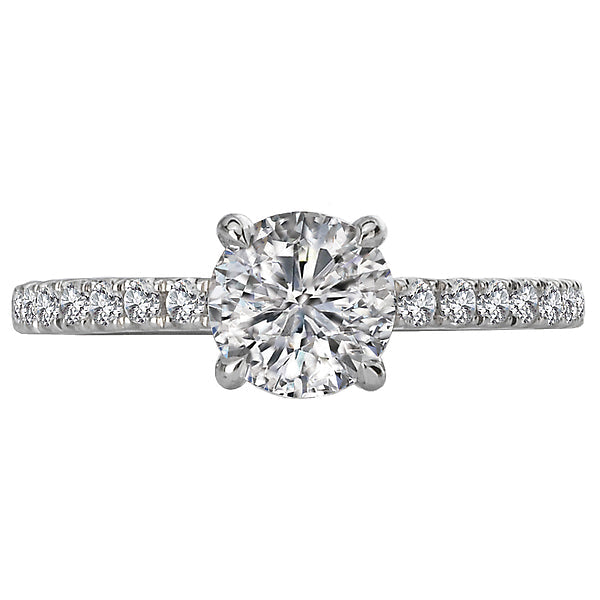 Round  Lab Grown Diamond  Classic Semi-Mount Diamond Ring