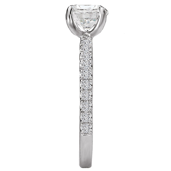 Round  Lab Grown Diamond  Classic Semi-Mount Diamond Ring