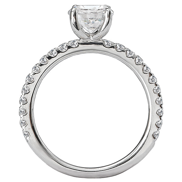 Round  Lab Grown Diamond  Classic Semi-Mount Diamond Ring