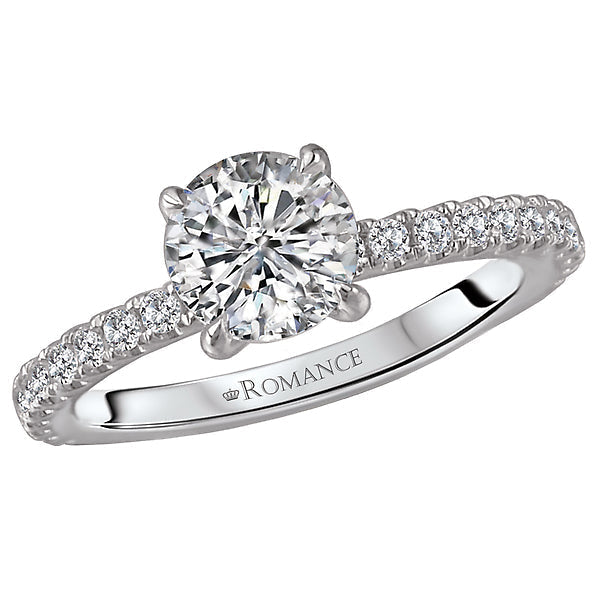 Round  Lab Grown Diamond  Classic Semi-Mount Diamond Ring