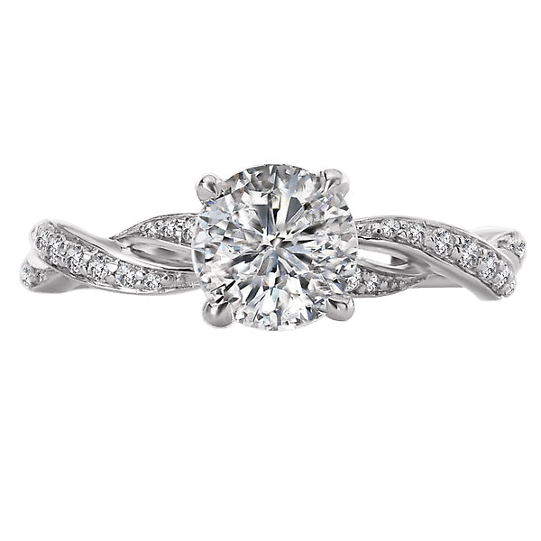 Round  Lab Grown Diamond  Classic Semi-Mount Diamond Ring