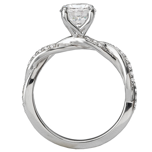 Round  Lab Grown Diamond  Classic Semi-Mount Diamond Ring