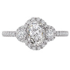 Oval  Lab Grown Diamond  Halo Semi-Mount Diamond Ring