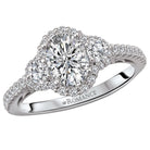 Oval  Lab Grown Diamond  Halo Semi-Mount Diamond Ring
