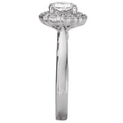 Round  Lab Grown Diamond  Halo Semi-Mount Diamond Ring