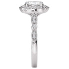 Oval  Lab Grown Diamond  Halo Semi-Mount Diamond Ring